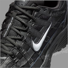Nike P-6000 Mens Trainers Triple Black Retro Running Shoes