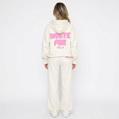 White Fox Vol. 3 Graphic Oversized Hoodie & Wide-Leg Tracksuit Set
