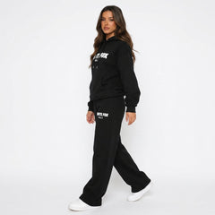 White Fox Vol. 3 Graphic Oversized Hoodie & Wide-Leg Tracksuit Set