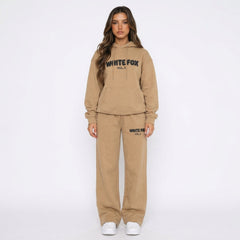 White Fox Vol. 3 Graphic Oversized Hoodie & Wide-Leg Tracksuit Set
