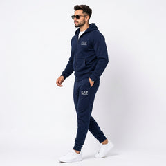 EA7 Emporio Armani Men's Full-Zip Hoodie & Joggers Fleece Tracksuit Set
