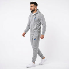 Nike Men's Classic Full-Zip Hoodie & Joggers Fleece Tracksuit Set