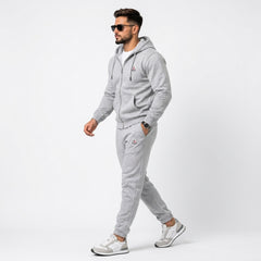 Moncler Men's Classic Full-Zip Hoodie & Joggers Fleece Tracksuit Set