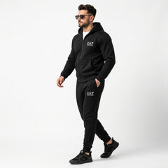 EA7 Emporio Armani Men's Full-Zip Hoodie & Joggers Fleece Tracksuit Set