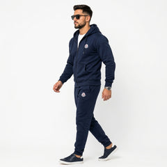 Moncler Men's Classic Full-Zip Hoodie & Joggers Fleece Tracksuit Set