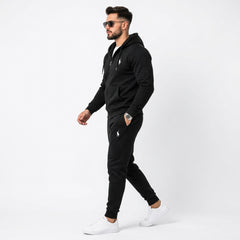 Polo Ralph Lauren Men's Classic Full-Zip Hoodie & Joggers Fleece Tracksuit Set