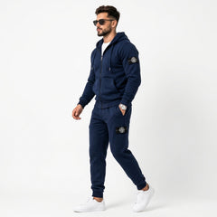 Stone Island Men's Compass Full-Zip Hoodie & Cargo Joggers Fleece Tracksuit Set