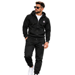 Moncler Men's Classic Full-Zip Hoodie & Joggers Fleece Tracksuit Set