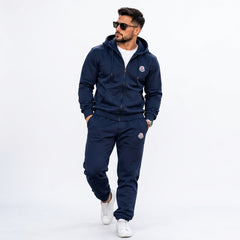 Moncler Men's Classic Full-Zip Hoodie & Joggers Fleece Tracksuit Set