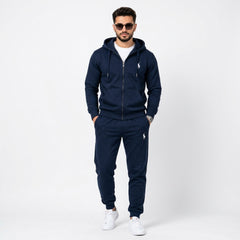 Polo Ralph Lauren Men's Classic Full-Zip Hoodie & Joggers Fleece Tracksuit Set