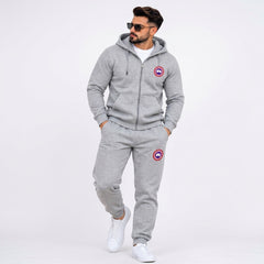 Canada Goose Men's Classic Full-Zip Hoodie & Joggers Fleece Tracksuit Set