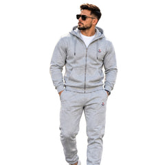 Moncler Men's Classic Full-Zip Hoodie & Joggers Fleece Tracksuit Set