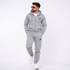 Nike Men's Classic Full-Zip Hoodie & Joggers Fleece Tracksuit Set