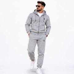 Polo Ralph Lauren Men's Classic Full-Zip Hoodie & Joggers Fleece Tracksuit Set
