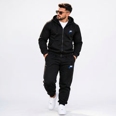 Nike Men's Classic Full-Zip Hoodie & Joggers Fleece Tracksuit Set