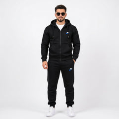 Nike Men's Classic Full-Zip Hoodie & Joggers Fleece Tracksuit Set