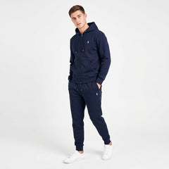 Polo Ralph Lauren Men's Classic Full-Zip Hoodie & Joggers Fleece Tracksuit Set