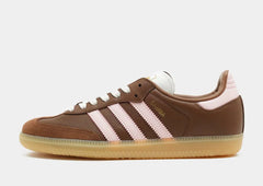 adidas Samba OG Brown Pink Sneakers – Leather & Suede Low-Top Gum Sole Shoes