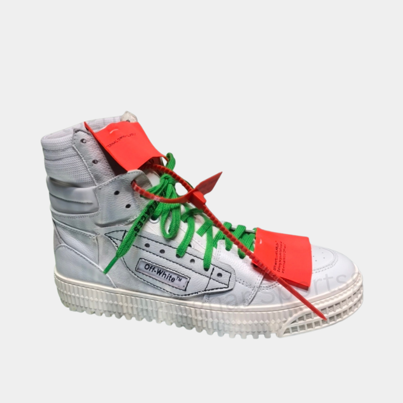 Off-White 3.0 Off-Court High-Top Sneakers – White & Kelly Green