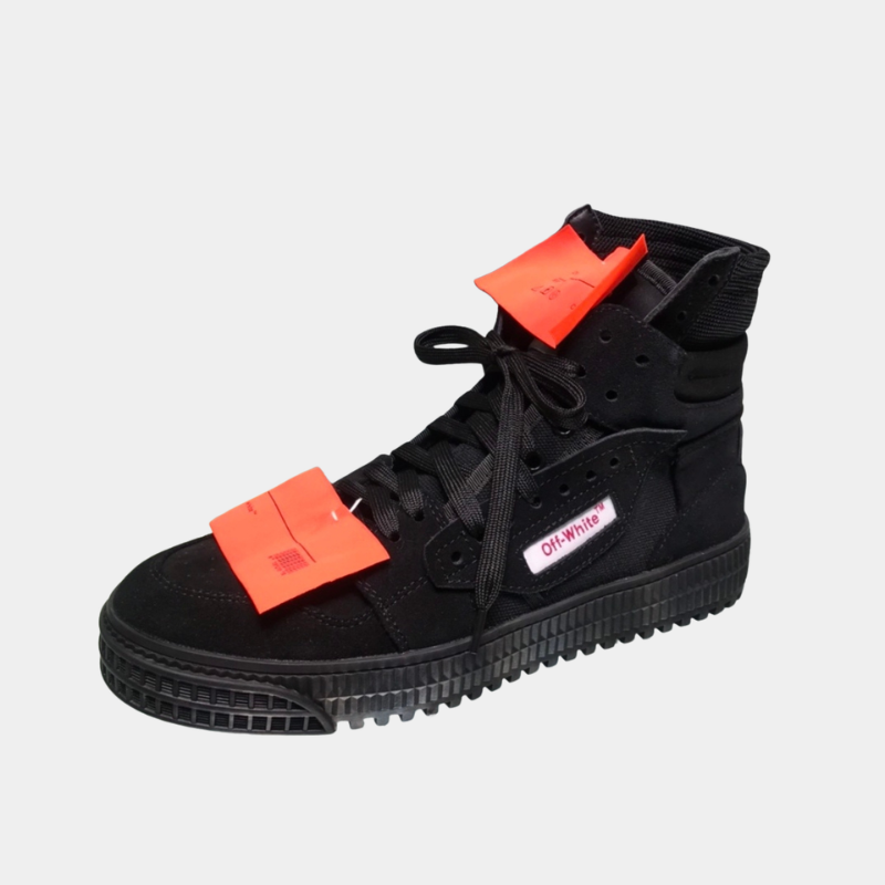 Off-White 3.0 Off-Court High-Top Sneakers – Triple Black