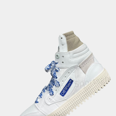 Off-White 3.0 Off-Court High-Top Sneakers – White & Cobalt Blue