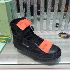 Off-White 3.0 Off-Court High-Top Sneakers – Black, White & Orange