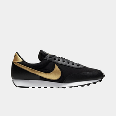 Women’s Retro Canvas Lifestyle Sneakers – Black, Gold & White