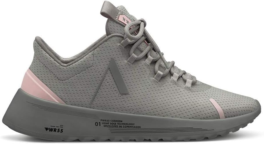 Women’s Lightweight Mesh Lifestyle Sneakers – Ash & Pale Blush