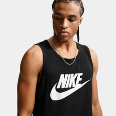 Nike Men's Sportswear Futura Logo Tank Top - White/Black