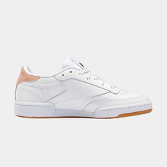 Women’s Classic Leather Lifestyle Sneakers – White & Blush Metallic