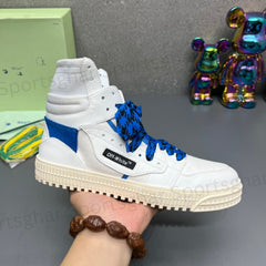 Off-White 3.0 Off-Court High-Top Sneakers – White Blue & Cream