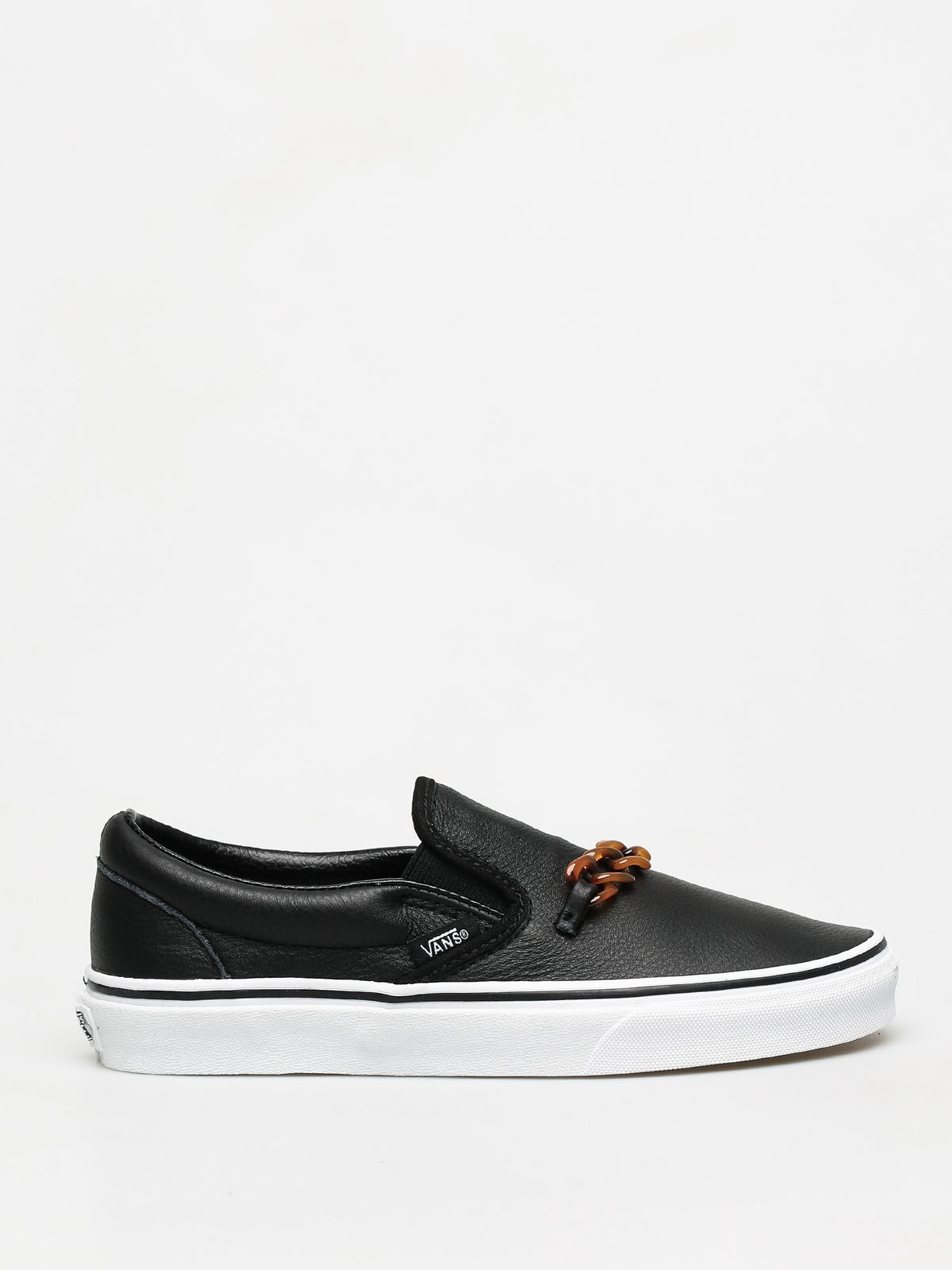 Women’s Classic Leather Slip-On Lifestyle Sneakers – Tortoise & Black