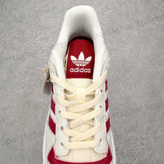 Adidas Forum Low Sneakers in White and Red – Leather Shoes