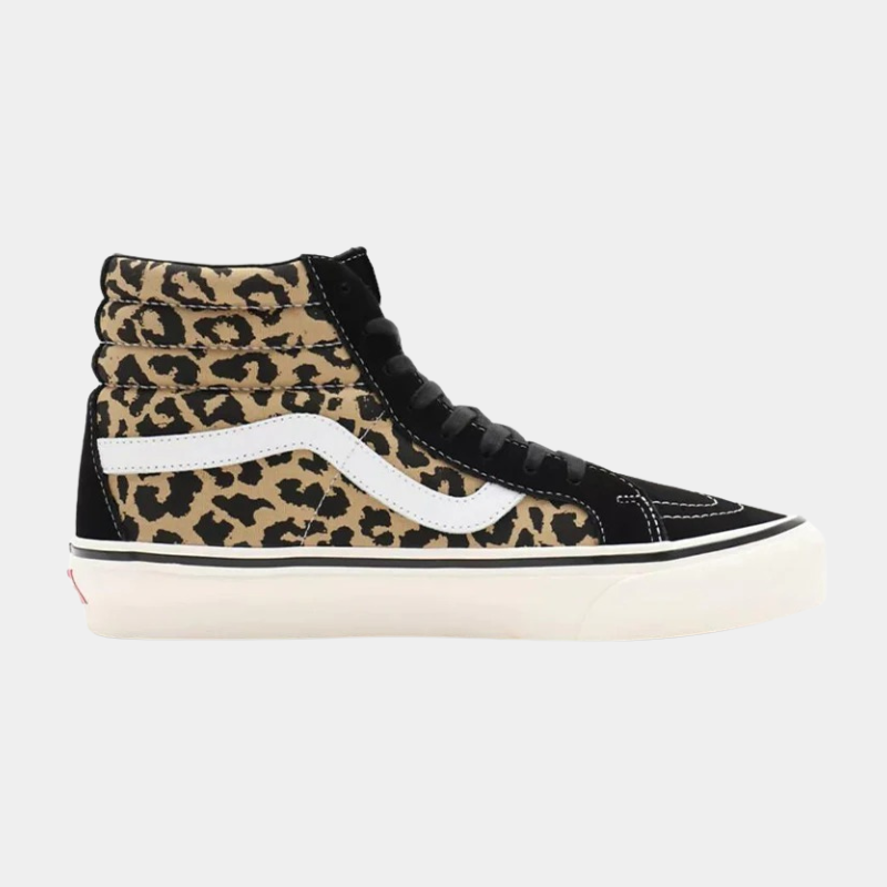 Vans Sk8-Hi 38 DX Anaheim Factory Black Tan Leopard Shoes