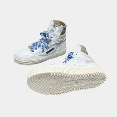 Off-White 3.0 Off-Court High-Top Sneakers – White & Cobalt Blue