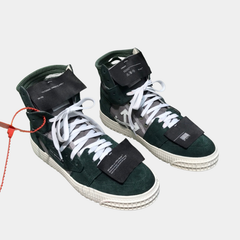 Off-White 3.0 Off-Court High-Top Sneakers – Triple Black & Anthracite Grey