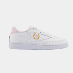 Women’s Classic Leather Lifestyle Sneakers – White & Cheetah Print