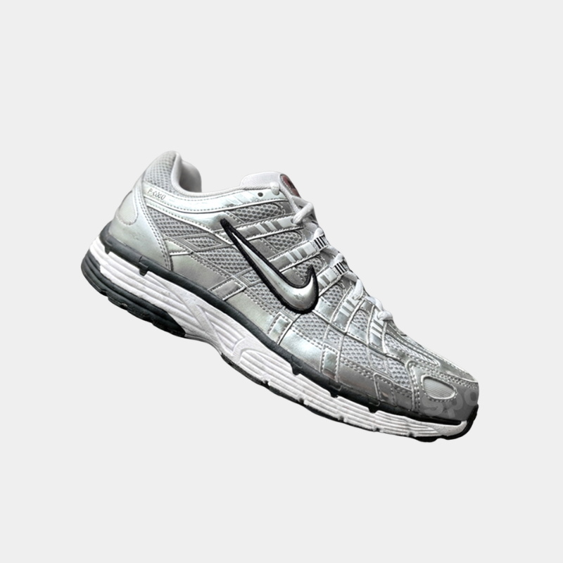Nike P-6000 Metallic Silver Men’s Trainers – Retro Running Sneakers