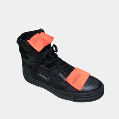 Off-White 3.0 Off-Court High-Top Sneakers – Black, White & Orange
