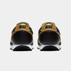 Women’s Retro Canvas Lifestyle Sneakers – Black, Gold & White