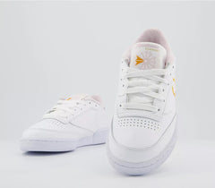 Women’s Classic Leather Lifestyle Sneakers – White & Frost Berry