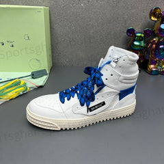 Off-White 3.0 Off-Court High-Top Sneakers – White Blue & Cream