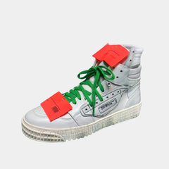 Off-White 3.0 Off-Court High-Top Sneakers – White & Kelly Green