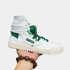 Off-White 3.0 Off-Court High-Top Sneakers – White & Kelly Green