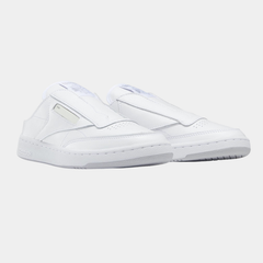 Classic Minimalist Leather Court Mules – Off-White & Cold Grey