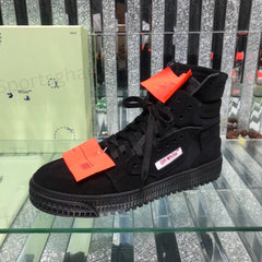 Off-White 3.0 Off-Court High-Top Sneakers – Triple Black