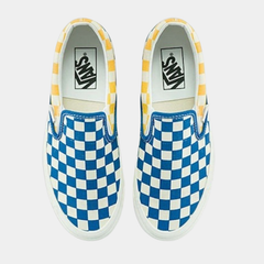 Vans Classic Slip-On – Split Checkerboard Blue, Yellow & White