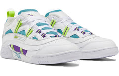 Men’s Retro Leather Lifestyle Trainers – White & Regal Purple