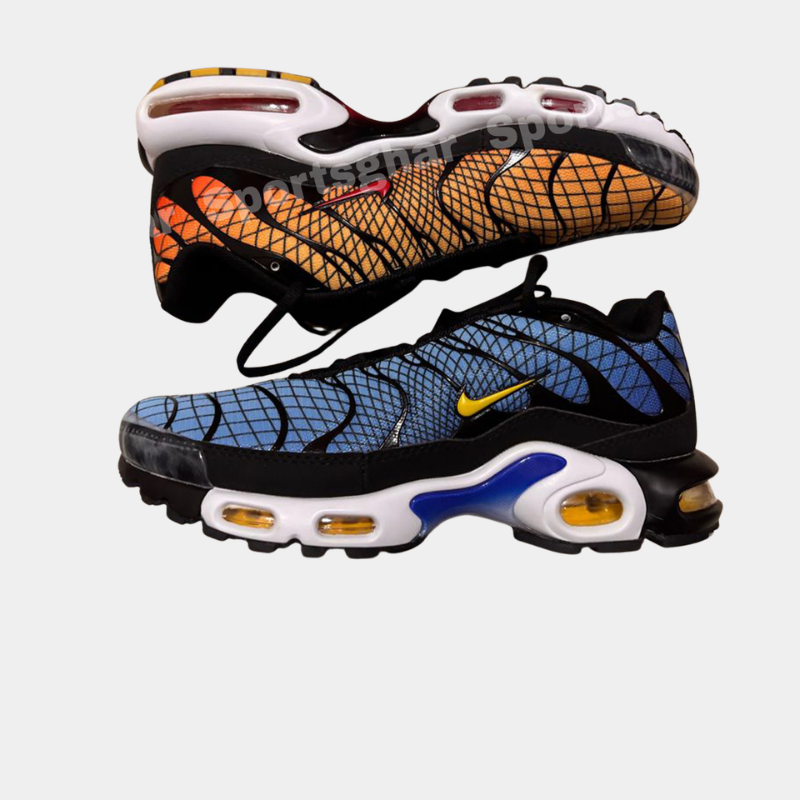 Nike Air Max Plus Greedy Mens Trainers Blue Yellow Black Tuned Air Sneakers