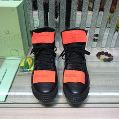Off-White 3.0 Off-Court High-Top Sneakers – Black, White & Orange